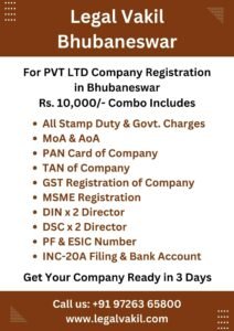 Company Registration Charges in Bhubaneswar