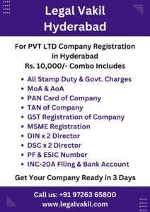 Company Registration Charges in Hyderabad