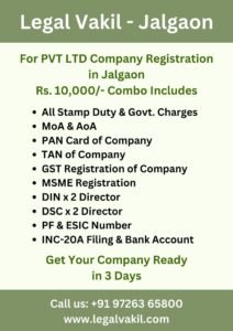 Company Registration Charges in Jalgaon