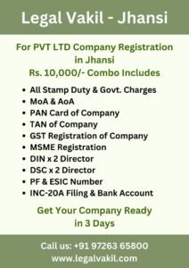 Company Registration Charges in Jhansi