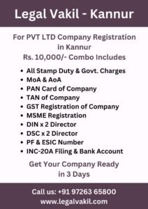 Company Registration Charges in Kannur