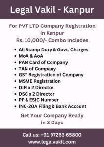 Company Registration Charges in Kanpur