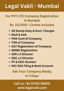Company Registration Charges in Mumbai