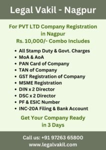 Company Registration Charges in Nagpur