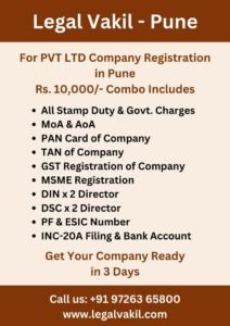 Company Registration Charges in Pune