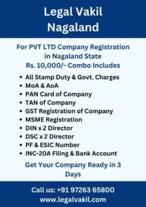 Company Registration Charges in Nagaland