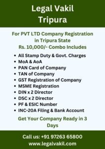 Company Registration Charges in Tripura
