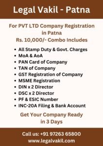Company Registration Charges in patna