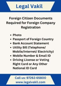 Foreign Company Registration Document Requirement