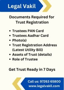 Documents Required For Trust Registration